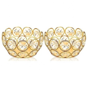 Portavelas de candelita en forma de corazón de primera calidad, candelabro de Metal dorado rodeado de cristal brillante, soporte de iluminación, decoración y regalos - Product Image 5