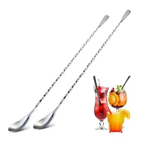 Cuillère à lèvres torsadée en acier inoxydable, cuillère élégante en métal avec bord torsadé pour les fêtes - Product Image 1