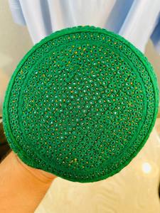 Traditional Formal <b>Mens</b> Afghani Vintage Lace Cap Handmade Pashtun Ethnic Embroidered Cultural Islamic Headwear - Product Image 6