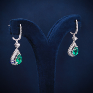 Trendy <b>Dangle</b> and Drop <b>Earring</b> 925 <b>Sterling</b> <b>Silver</b> Moissanite Diamond Party Wear Fashion <b>Earrings</b> for Women - Product Image 3