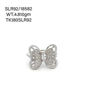 Regalos de Navidad Colgante Mariposa Piedra preciosa 925 Conjunto de colgante de plata sólida Cadena de 18 "Collar de dama de honor de plata moderna Joyería - Product Image 6