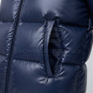 Vêtements d'extérieur pour hommes pour temps froid, veste matelassée imperméable légère, manteau chaud personnalisé en gros - Product Image 6