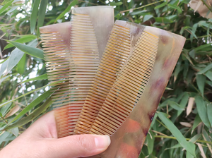 Peine de cuerno de búfalo Premium fuerte, elegante y duradero de artesanía creciente - Product Image 2