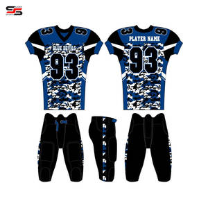 Respirant séchage rapide grande taille court été personnalisé équipe Sublimation sport sur mesure adulte et enfant uniformes de Football américain - Product Image 4