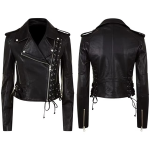 Veste en cuir pour femmes 2026, fabricant en gros, veste en cuir PU pour femmes, dernier design tendance 2025, vestes en cuir pour femmes - Product Image 1