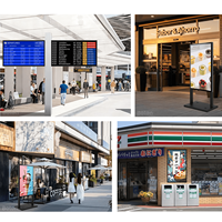 Kiosque numérique extérieur ultra-fin personnalisé, système Android, haute luminosité, étanche IP65 CE FCC
