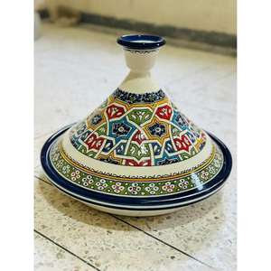 Tajine marocain authentique fait main en céramique, pot de cuisson traditionnel pour four et cuisinière, résistant à la chaleur, écologique pour cuisines - Product Image 1