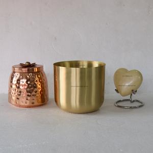 Tarro de vela dorado de latón personalizado 2022 con tapa Recipiente de metal de lujo para el hogar Contenedores vacíos para hacer velas Nuevos diseños - Product Image 6