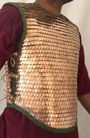 Armure en écailles de bronze artisanale Lorica Squamata, armure en métal à écailles de style romain antique pour reconstitution historique, cosplay, costume de festival Renaissance