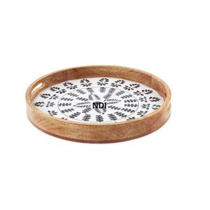 ถาดรองเสิร์ฟทำจากหวายถาดทำจากวัสดุธรรมชาติเป็นมิตรต่อสิ่งแวดล้อมถาดรองเครื่องใช้ในครัวของโรงแรมร้านอาหารใช้บริการอาหารเช้า - Product Image 4