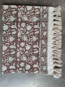 Literie décorative moderne de luxe d'hiver bohème indienne 100% coton rectangulaire solide tissée à motifs imprimés respirante écologique - Product Image 4