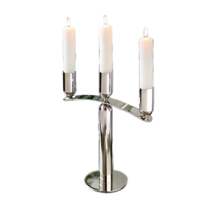 Metal <b>Candle</b> <b>Stick</b> <b>Holder</b> Gold Taper <b>Candle</b> <b>Holder</b> With Unique Design 3 Arm Candelabra for Wedding Party Home Centerpieces - Product Image 3