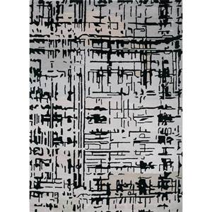 Adrift Grey Black Wool <b>Hand</b> <b>Tufted</b> <b>Rug</b> Abstract Pattern Rectangle Design for Teen Home Tra-13320 Room Carpet Handmade Tabriz - Product Image 1