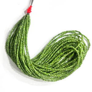 Cuentas de Granate Tsavorita Verde Natural Facetadas en Forma de Rondelle de 2.5-3.5mm, Hilos Sueltos para Fabricación de Joyas, Suministros al por Mayor - Product Image 5