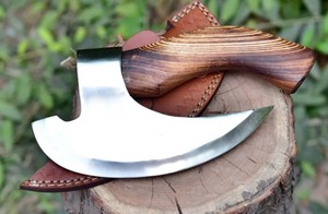 ปลอกหนังสำหรับใช้ในครัวขวานไวกิ้งทำด้วยมืองานแกะสลักด้วยมือทำด้วยมือล่าสุดตามสั่ง - Product Image 5