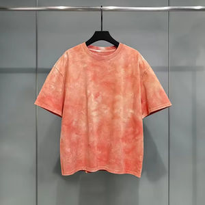 T-shirt Unisexe Personnalisé Couleur Unie Style Urbain Coupe Oversize Manches Courtes Tricoté 270g 100% Coton Vierge Devant Nouveau Teinture 3D - Product Image 6