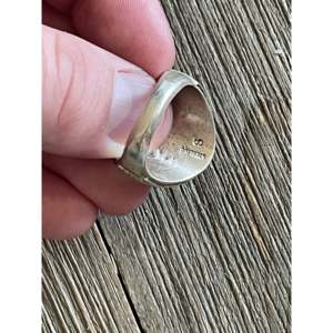 Alvery Smith Men's <b>Statement</b> <b>Ring</b> Turquoise & Coral Bezel Set Size 10.5 Everyday Wear Sterling <b>Silver</b> Gemstone <b>Ring</b> - Product Image 5