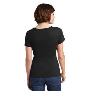 Camiseta transpirable de manga corta con cuello redondo de algodón 100% para mujer - Product Image 4