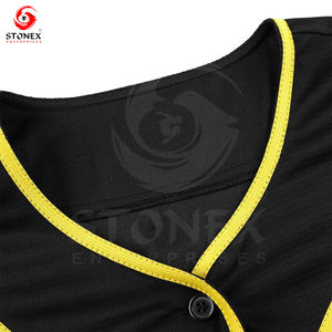 Camiseta de Béisbol Personalizada con Logotipo, Lisa, Transpirable, Talla Grande, con Botones, Ropa Deportiva de Poliéster - Product Image 5