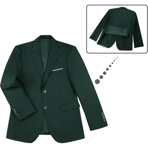 Costume pour homme, veste à trois boutons, double boutonnage, pantalon, coupe classique, mariage, affaires, veste formelle - Product Image 2