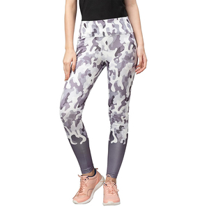 Taille haute femmes Gym Leggings taille moyenne tricoté entraînement sport Fitness entraînement Sublimation conception collants de course - Product Image 4
