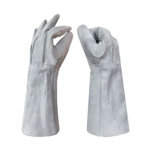 Gants de sécurité en cuir de vachette pleine fleur, ignifuges, antistatiques, protection des mains pour la construction industrielle, le barbecue - Product Image 2