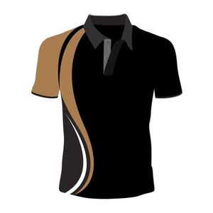 Polo en tricot à manches courtes pour homme, noir et rouge, style décontracté - Product Image 5