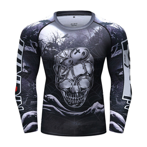 Personnalisé Nouvelle Arrivée Oem Hommes Long Sve Qui Compression Dry Chemises Rash Guard Bjj Rashguard MMA Gym Chemises Utiliser pour la Natation - Product Image 3