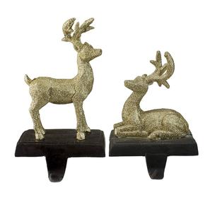 Soportes de calcetín de Navidad para manto Juego de 4, perchas de calcetín ponderadas para ganchos de calcetín de repisa para decoración de Navidad (Plata) - Product Image 5