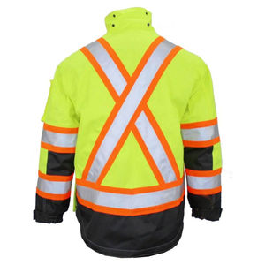 Al Aire Libre nuevo logotipo personalizado impresión mejor diseño sólido de alta calidad al por mayor hombres usan precio barato seguridad chaqueta Softshell - Product Image 6