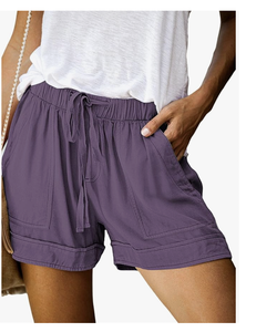 Shorts pour femmes du Bangladesh personnalisés, shorts d'été en coton confortables, taille élastique, cordon de serrage, shorts décontractés avec poches, tendance pour femmes - Product Image 2
