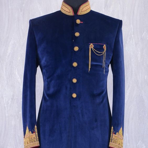 -- NEWLY--ELEGANT---INDO--WESTERN--SHERWANI con pantalón con bordado de BEAUTIFUL--ZARDOZI para fiesta y vestido de boda @ 2022 - Product Image 5