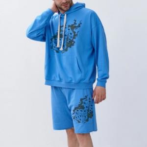 Jersey hecho a medida, conjuntos ligeros para hombre, pantalones cortos de dos piezas y chaqueta, chándal, ropa de calle, conjunto corto con capucha para hombre - Product Image 5