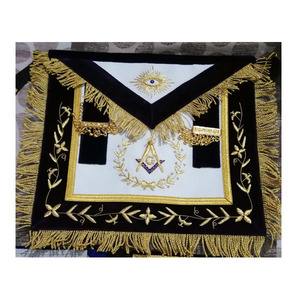 ผ้ากันเปื้อนแกรนด์ลอดจ์มาพร้อมกับพู่ที่ Grand Lodge past Master apron Masonic regalia ผ่านมา100% เจ้าหนังแกะผ้ากันเปื้อนอิฐ - Product Image 1