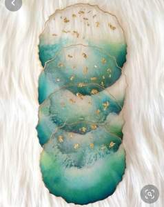 MOLDES Posavasos de resina de lujo hechos a mano Almohadillas cuadradas de colores personalizables para juego de mesa de alfombrilla de cocina al mejor precio - Product Image 6