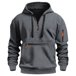 Sweats à capuche d'automne pour hommes avec logo personnalisé imprimé Pull multi-poches avec fermeture éclair Sports d'hiver Pulls et sweats à capuche décontractés personnalisés pour hommes - Product Image 6