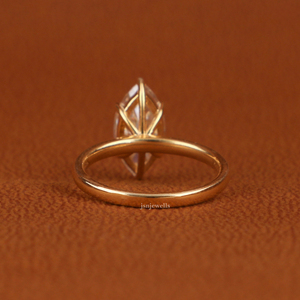 แหวนหมั้น14KT ตัดเพชรสีเหลืองทอง1.5กะรัตสไตล์คลาสสิกใหม่กริ่งเพชรที่ปลูกในห้องทดลองการตั้งค่าเครื่องประดับใบรับรอง IGI - Product Image 4