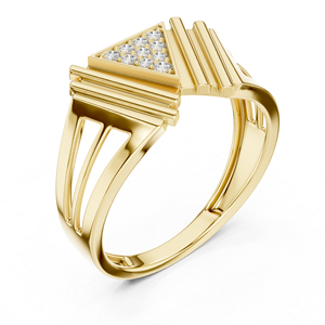Anillo de Oro Rosa de 14K con Diamante Cultivado en Laboratorio, Corte Redondo, para Mujer |   A la moda |   Ropa de Fiesta |   0.12 Quilates Certificado por IGI |   3.25g - Product Image 5