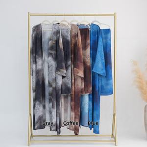 Ensemble <span class=keywords><strong>Kimono</strong></span> Abaya Ouvert en Polyester pour Femmes Loriya 2026, Motif Marbre, Hijab, Vêtement Islamique Modeste, Léger, Séchage Rapide, Tenue Quotidienne Décontractée, EID - Product Image 2