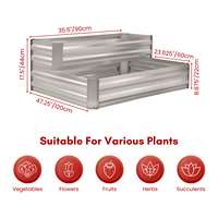 Jardinière surélevée pour la maison et le jardin, jardinières en métal pour l'extérieur, pour les légumes, meubles d'extérieur, décoration minimaliste pour la maison, GB012