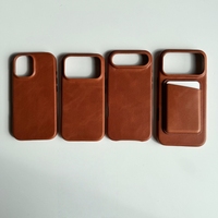 Étui de téléphone portable de luxe en cuir de vachette huilé avec cadre de caméra magnétique surélevé, antichoc, multicolores, pour iPhone 17 Pro Max et 7 Plus