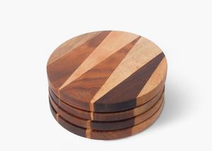 Sous-verre en résine époxy en bois d'acacia naturel de haute qualité - Product Image 4