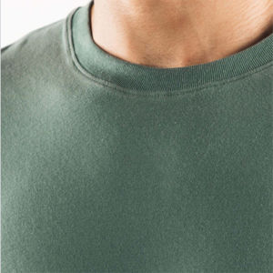Vente de gros 220gsm T-shirt oversize à col rond et épaules tombantes pour hommes, poids lourd, logo personnalisé, Boxy, haut vierge longue longueur - Product Image 5