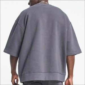 เสื้อสเวตเตอร์สวมหัวสำหรับผู้ชายเสื้อสเวตเตอร์แบบสวมหัวผ้าคอตตอน100% งานปักโลโก้แบบดิจิทัลดีไซน์เรียบหรูสำหรับฤดูใบไม้ร่วง - Product Image 2