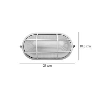 Plafoniera Industriale Ovale Bianca IP44 - Product Image 2