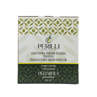 Aceite de Oliva Virgen Extra Italiano Perilli de Apulia, 5L, Prensado en Frío, Ogliarola Monocultivar, 24 Meses de Duración, Listo para Consumir
