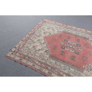 พรมวินเทจตุรกี ขนาดใหญ่ 5.5x7.4 ฟุต (168x227 ซม.) พรมขนสัตว์โมร็อกโกสีแดง - Product Image 4