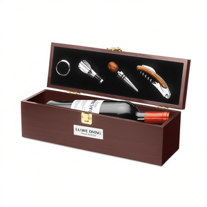 COSTIERES Coffret à vin en bois personnalisé, accessoires élégants pour servir les boissons - Product Image 3