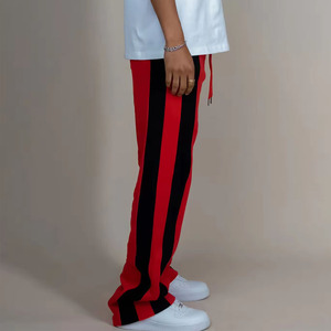 Pantalons évasés stretch pour hommes, coupe ajustée sur les cuisses, bas large pour un look élégant, pantalons évasés taille haute pour hommes - Product Image 2