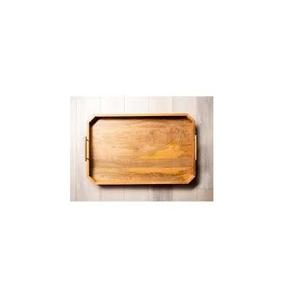 Plateau de service en bois de manguier à bas prix, forme ronde, pour la maison, les hôtels, utilisation sur table, prix de gros, plateau en bois de qualité alimentaire à vendre - Product Image 2